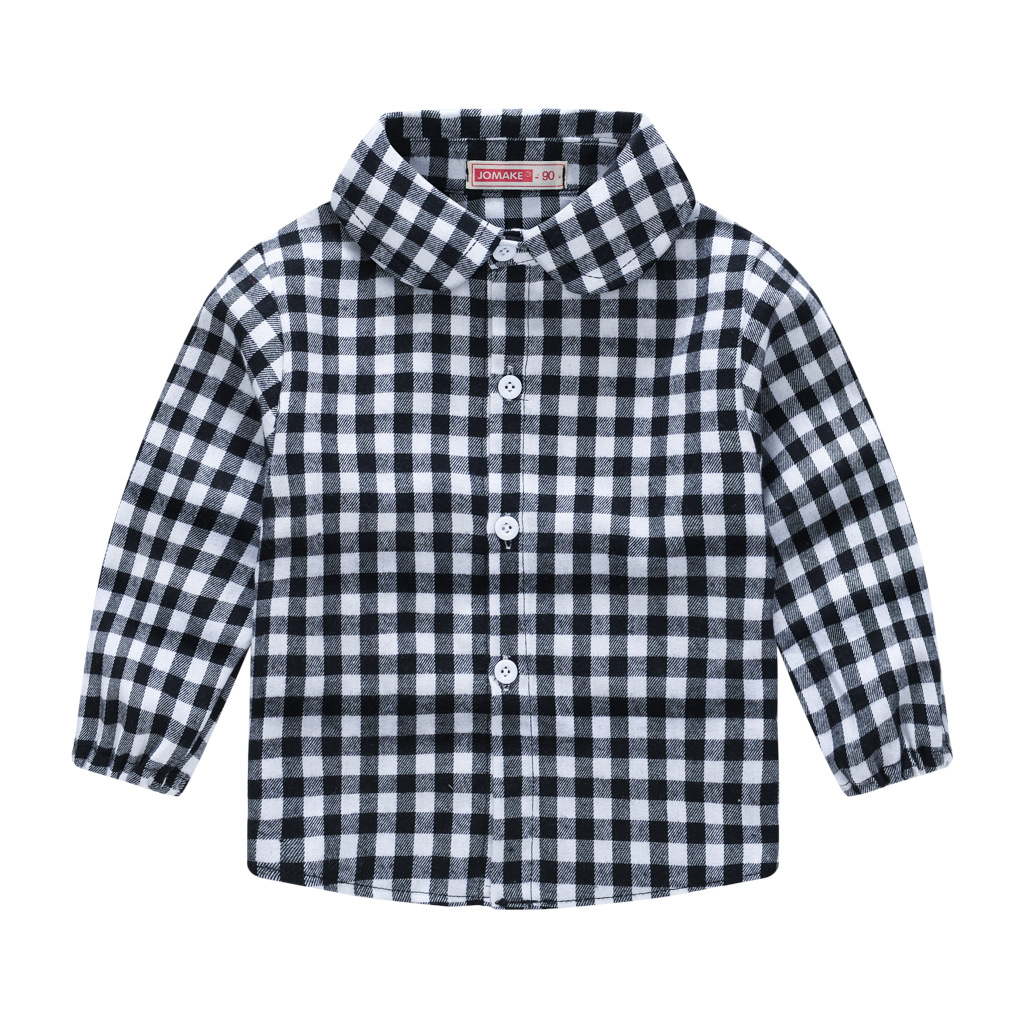 Picture of New children's spring and autumn casual long-sleeved shirt Korean style boys and girls plaid shirt children's trendy brushed shirt