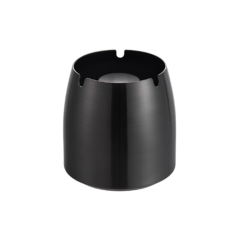 Picture of Ashtray Creative Gift Large Round Hotel Home Gold with Lid Heightened Stainless Steel Ashtray High-End