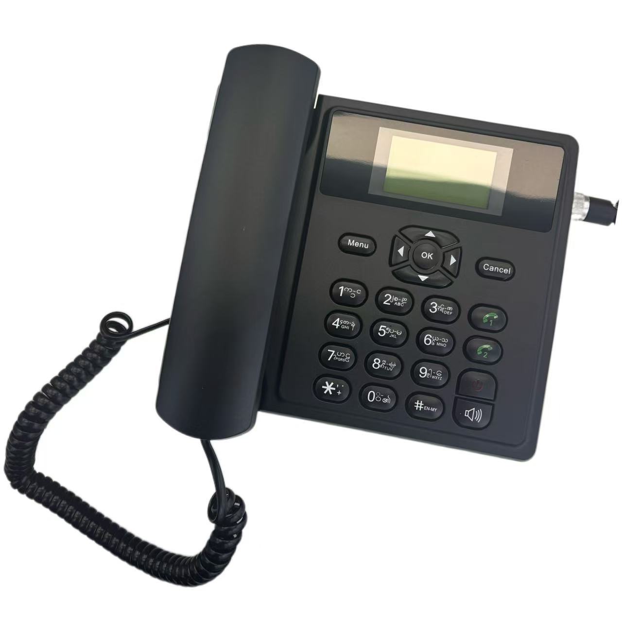 Picture of 3g Wireless Fixed Line Gsm Card Phone Office Home Business Black Landline School Hotel Company Cross-Border