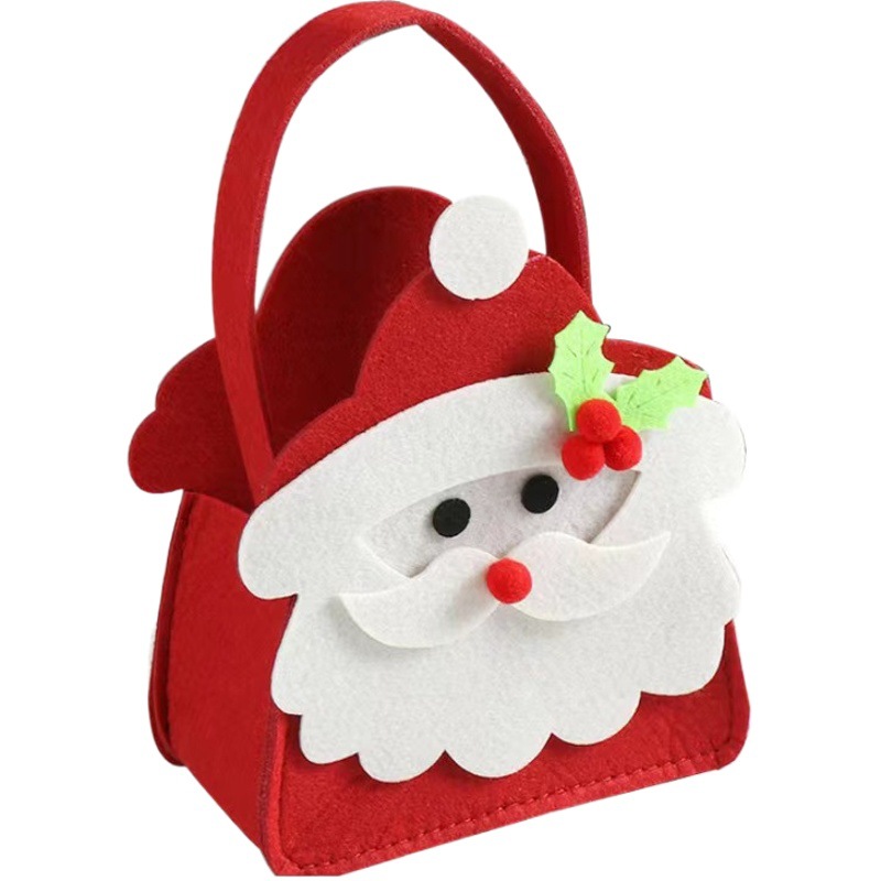 Christmas New Felt Cartoon Gift Bag Children's Candy Cute Handbag Source Manufacturer Ready Supply