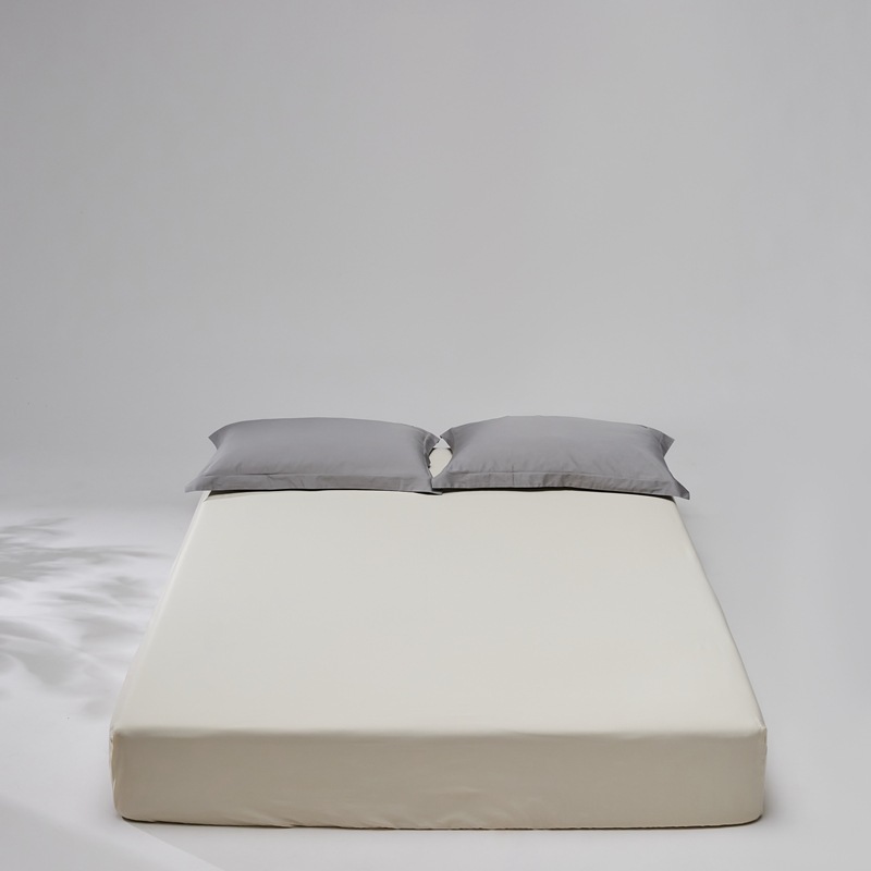 Picture of High-End 100% Long-Staple Cotton Fitted Sheet Single Piece Satin Solid Color Pure Cotton Bed Sheet Mattress Protector Mattress Cover