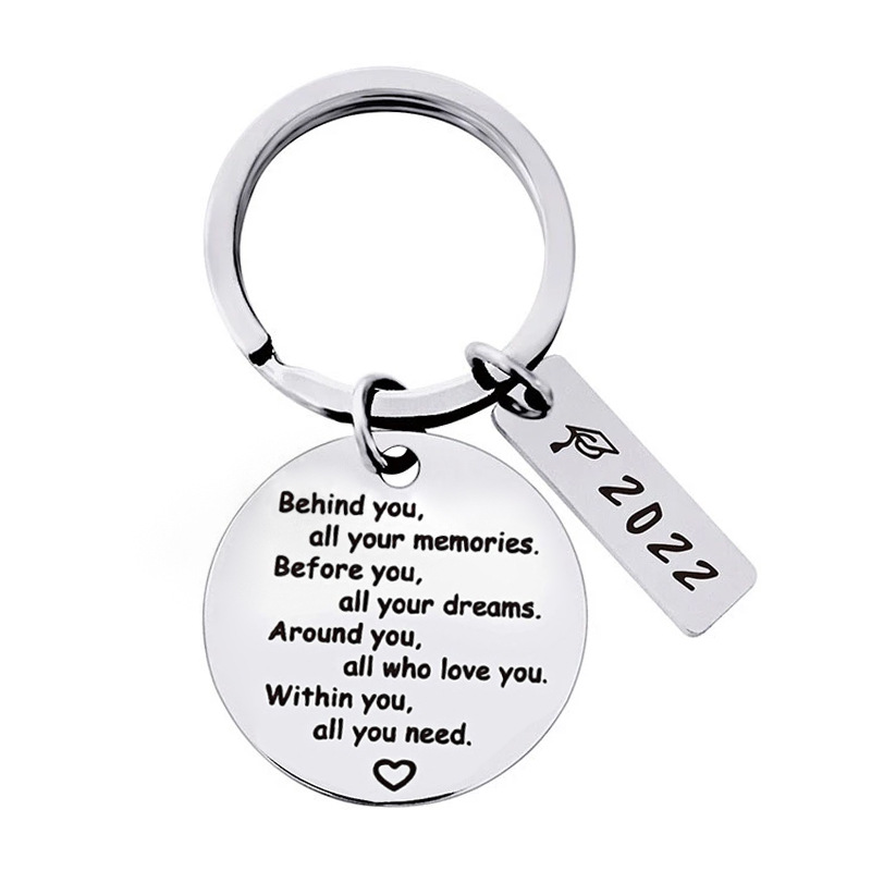 2021 graduation gift inspirational behind you all you memorie stainless steel keychain wholesale