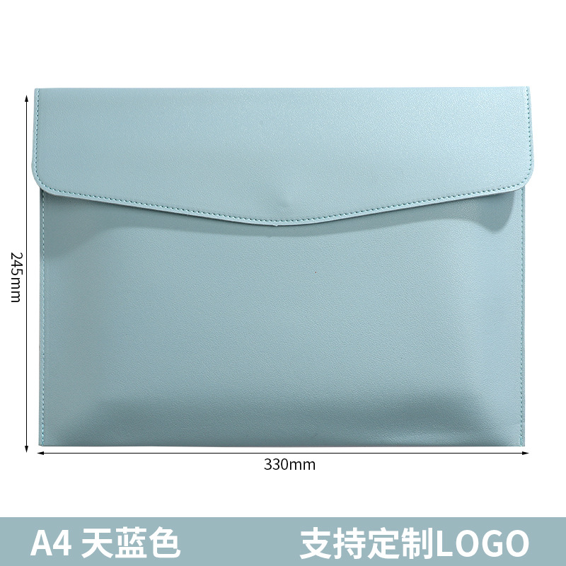 Picture of Leather File Bag Folder Contract Invoice File Bag School Office Supplies Friends Gift A4 Storage Bag Factory