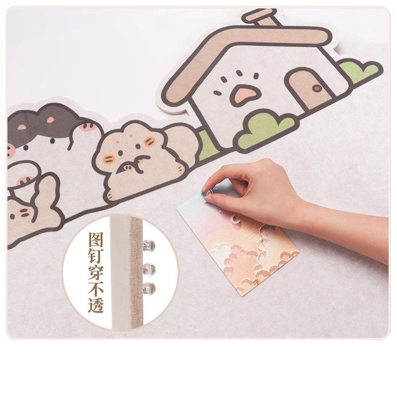 Picture of Photo wall felt wall stickers felt board display wall creative photo album wall wall decoration cork wall board honor wall photo