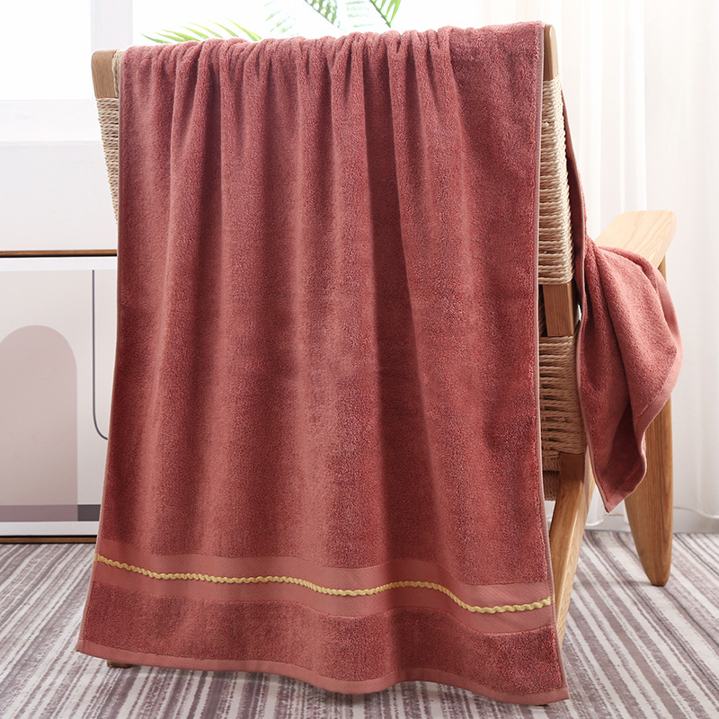 Picture of Bamboo fiber bath towel 140 * 70cm thickened 500g lint-free better than pure cotton soft absorbent baby gift