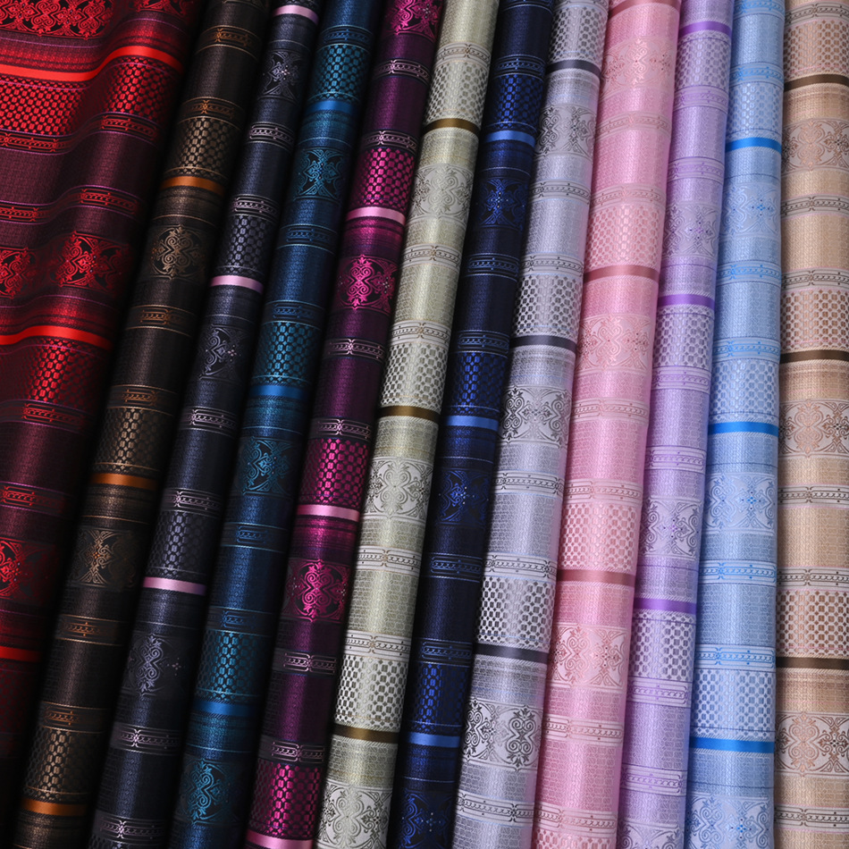 New fine jacquard fabric, geometric pattern, curly grass pattern, striped checkered clothing, home textiles, high-grade thick fabric