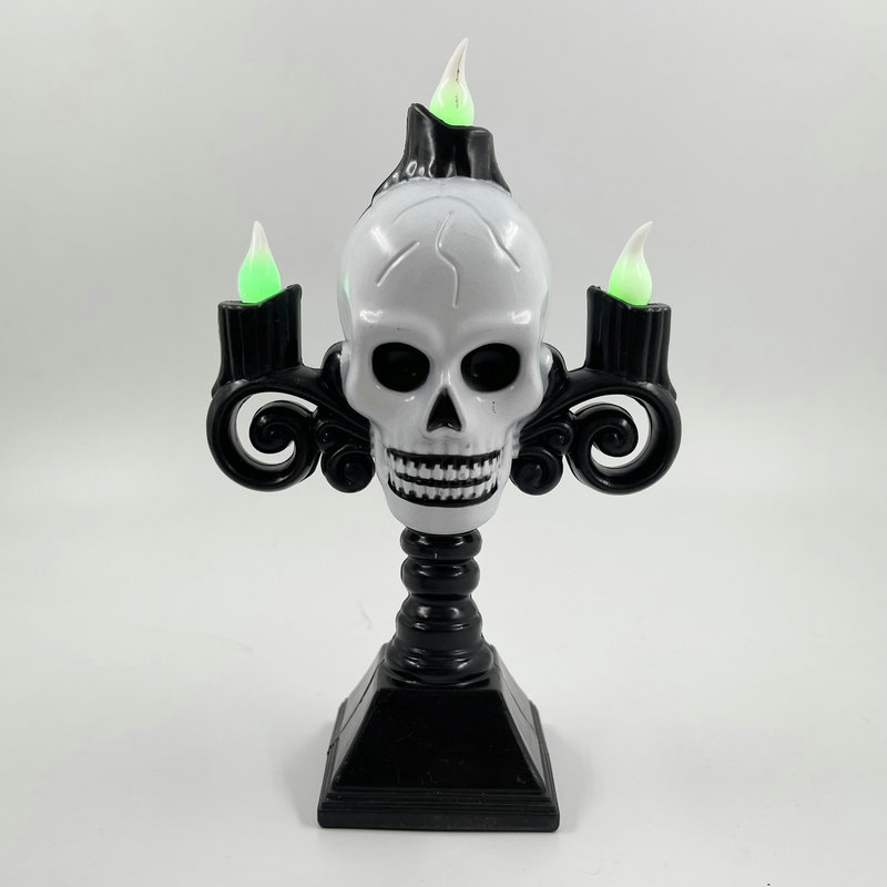 Picture of Halloween candle lamp candle lamp skull lamp ghost hand lamp creative decoration luminous three candles Ghost Head street lamp