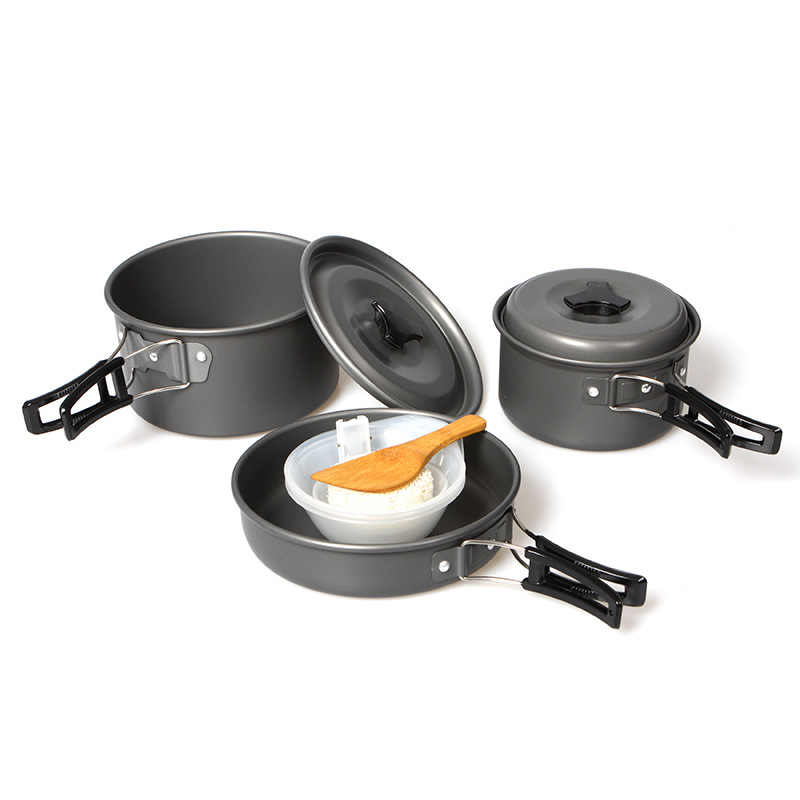 Picture of Outdoor portable camping pot set DS-300 pot set 2-3 people picnic barbecue tableware multi-functional pot set Wholesale