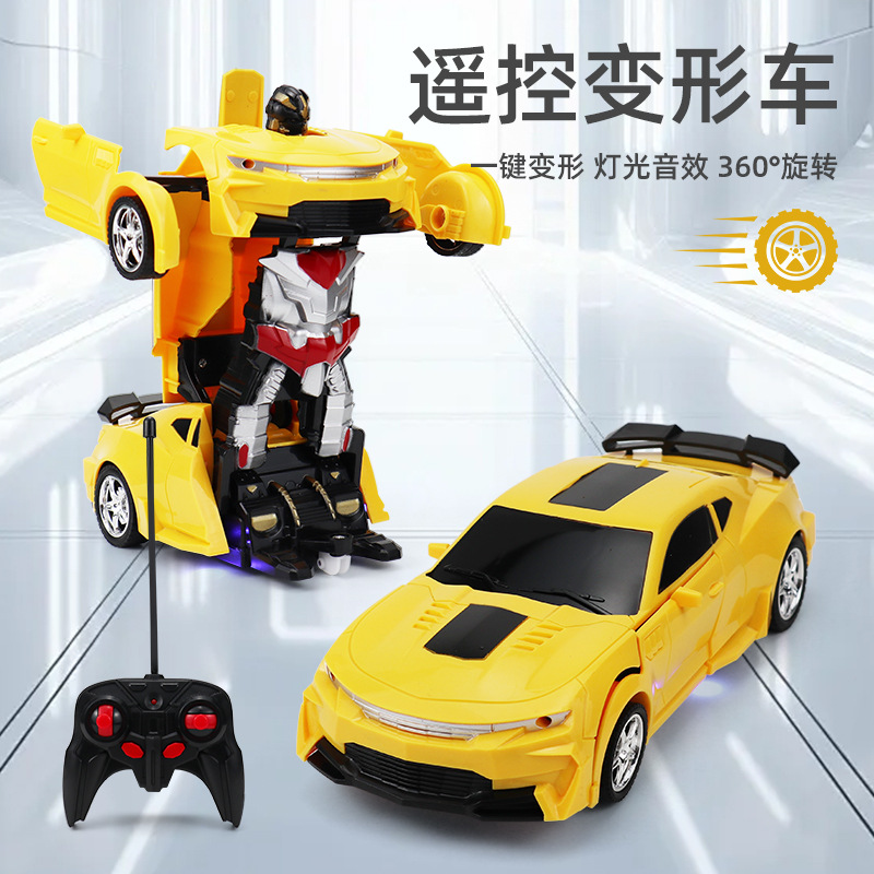 Cross-Border Remote Control Transforming Car One-Click Transforming Car Electric Toy Car Remote Control Car Robot Children's Toys Wholesale