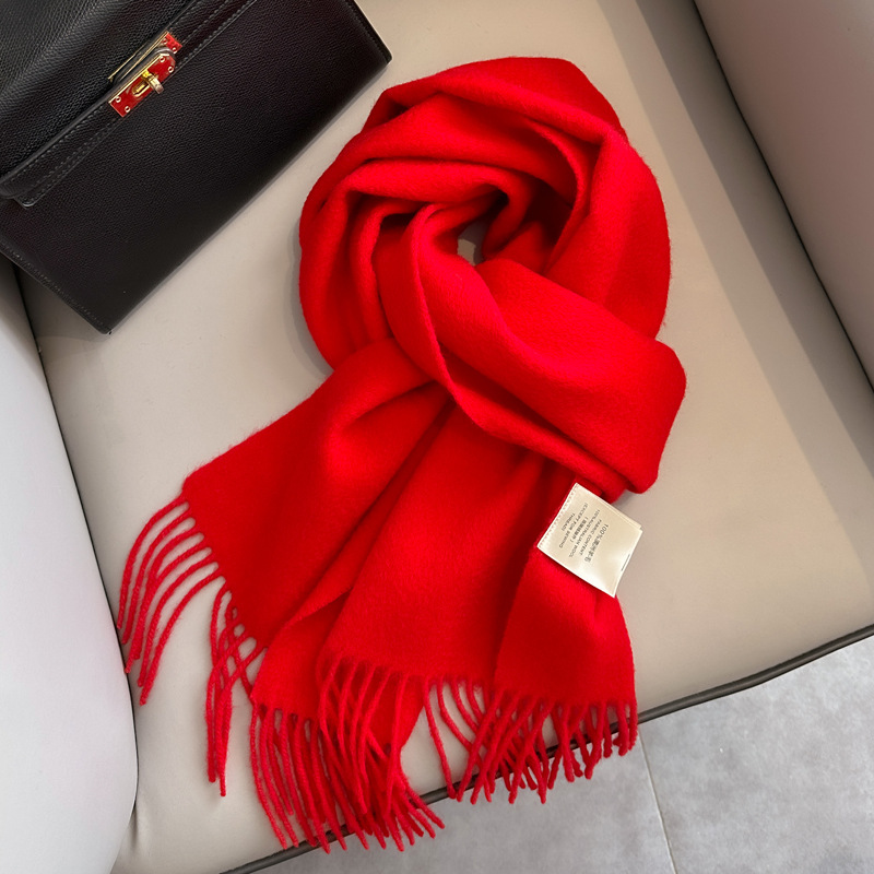 Picture of 2025 New Autumn and Winter Warm Scarf Women's Easiest for Match Long Pure Wool Scarf Men's Couple Style Spot Wholesale
