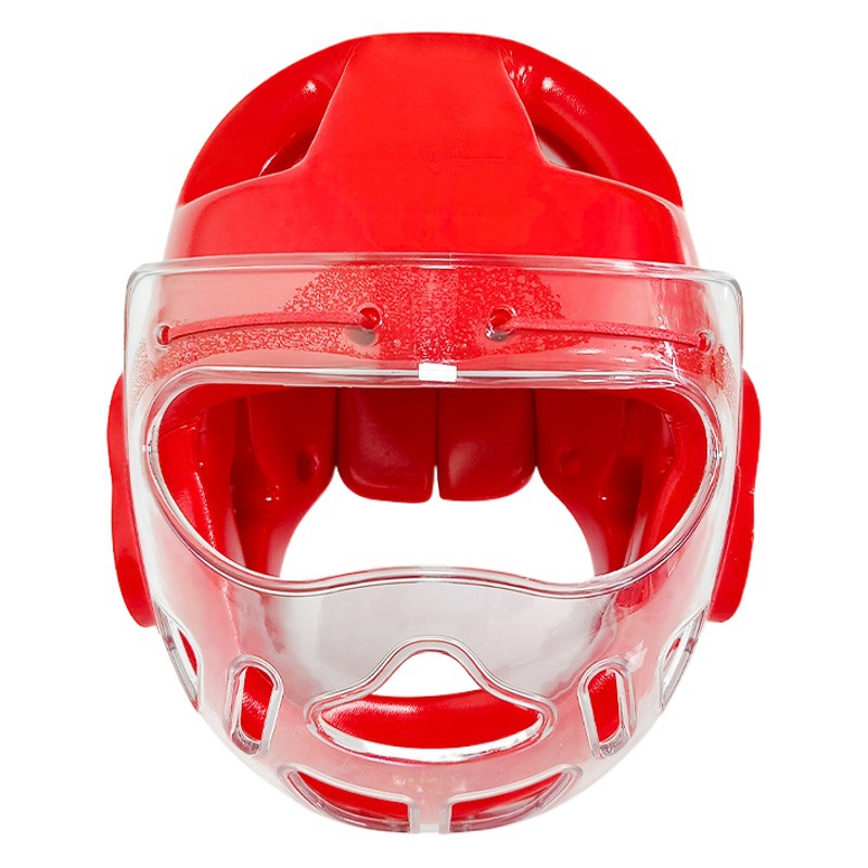 Taekwondo helmet mask children adult practical protection opening Sanda karate training protective gear integrated head protector
