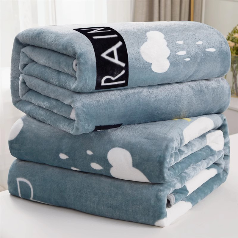 New Flannel Blanket Coral Velvet Cloud Mink Velvet Double-Sided Velvet Multifunctional Blanket