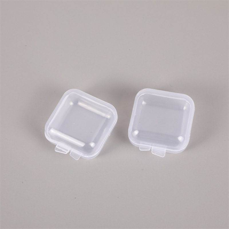 Small Square Box Pp Plastic Earplug Storage Box Jewelry Accessories Fishing Hook Packaging Box Empty Box Wholesale Storage Wholesale Price