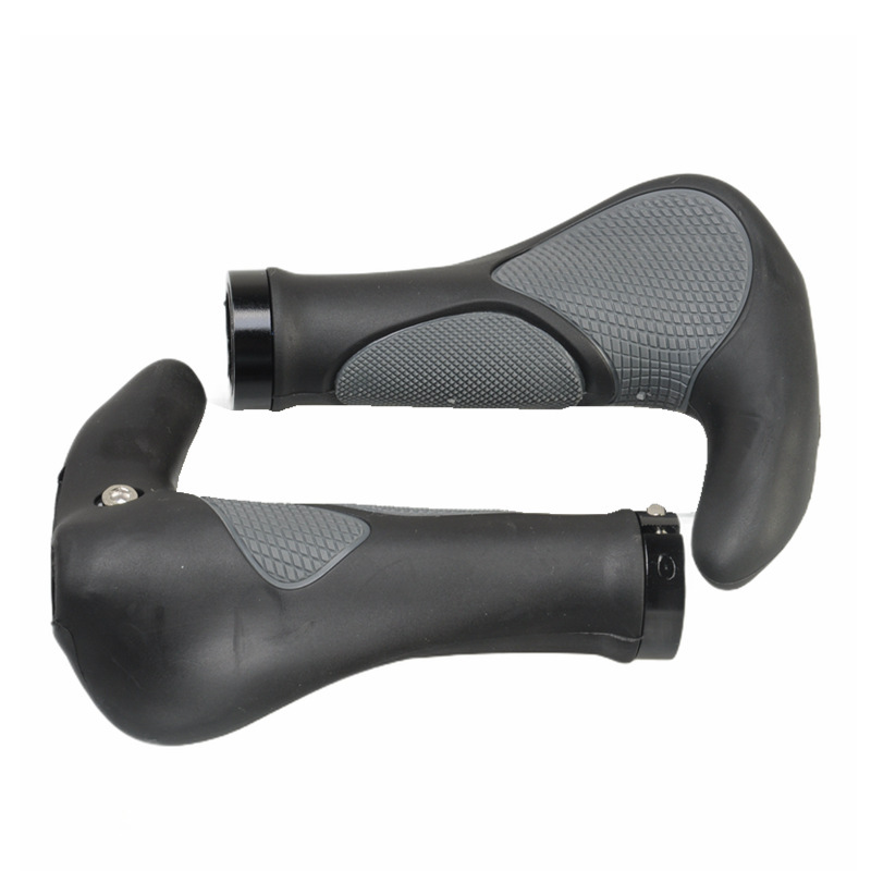 Mountain bike rubber horn handle cover bicycle handle cover riding accessories bilateral lock non-slip auxiliary handle