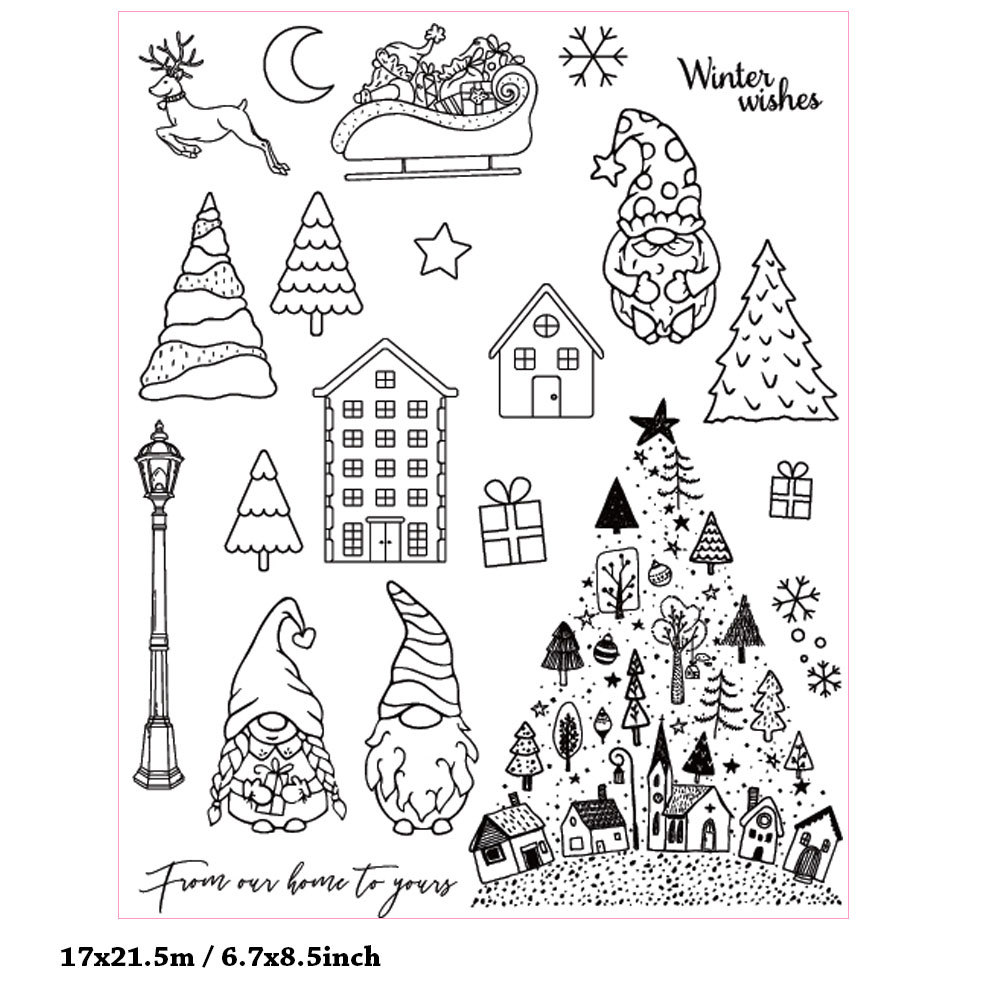Transparent silicone seal hand account seal finished seal diary card stamp T2008 Christmas