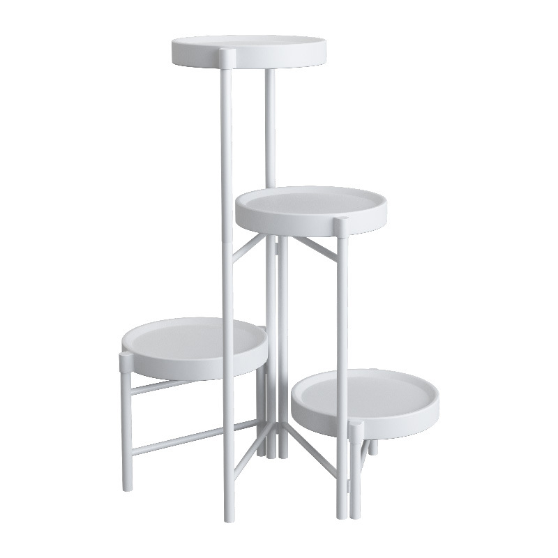Picture of Cross-Border Simple Folding Iron Flower Stand Balcony Indoor Metal Plant Stand Manufacturer Wholesale Floor-Standing Small Potted Plant Stand
