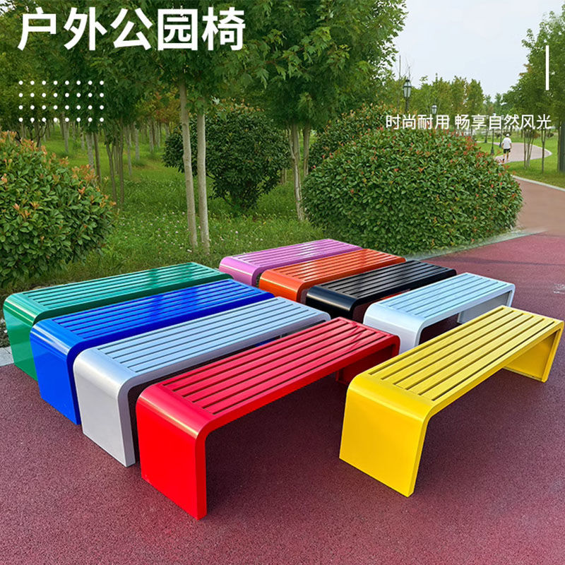 Full wrought iron benches, park chairs, outdoor benches, courtyard leisure seats, commercial leisure row chairs, benches, open-air stools