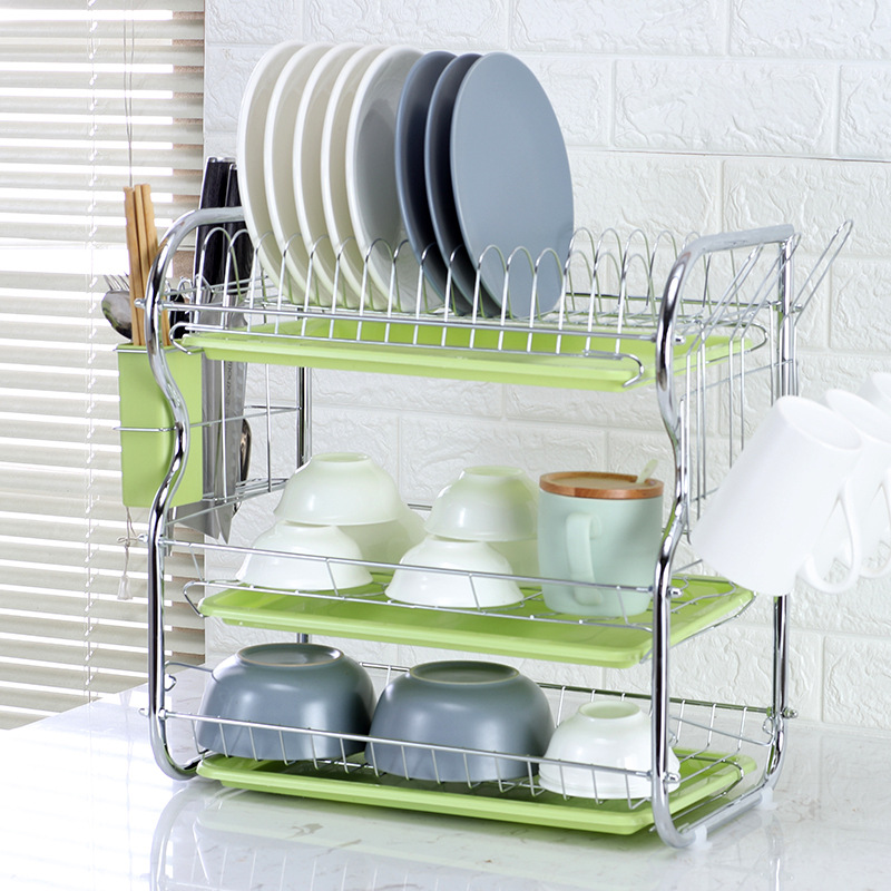 Storage Rack Multi-Layer Household Drain Rack Dish Rack Kitchen Floor Cabinet Dish Rack Storage Miscellaneous Rack