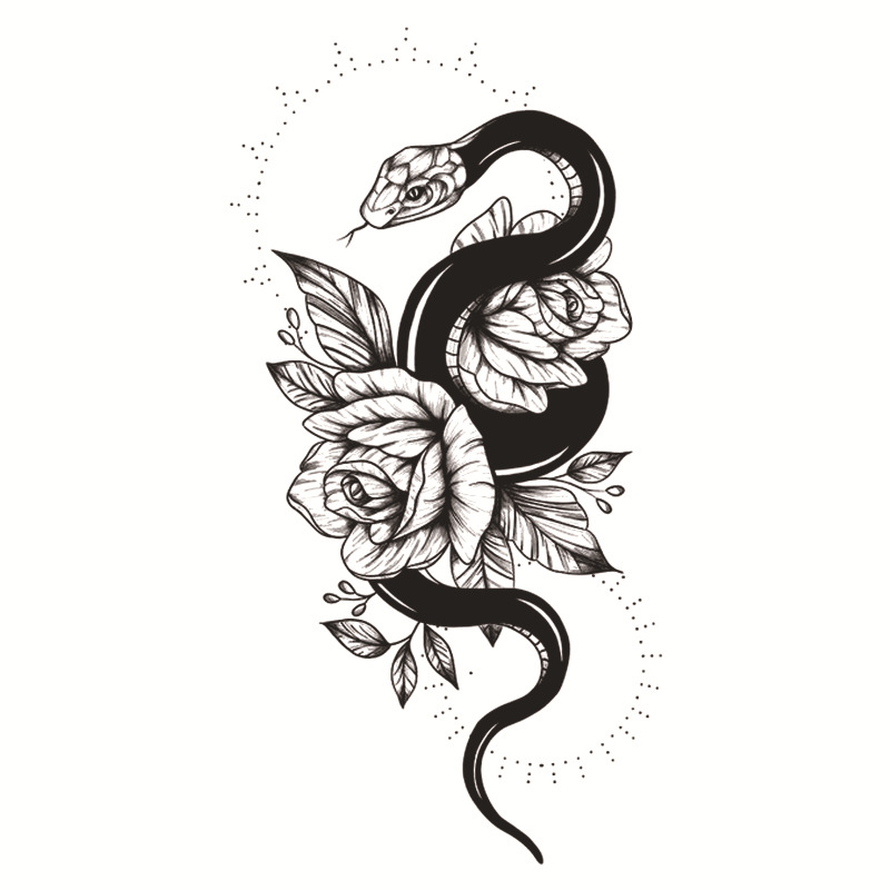 Picture of Small full arm flower arm bronzing glitter luminous painted tattoo stickers cross-border creative funny tattoo stickers manufacturers wholesale
