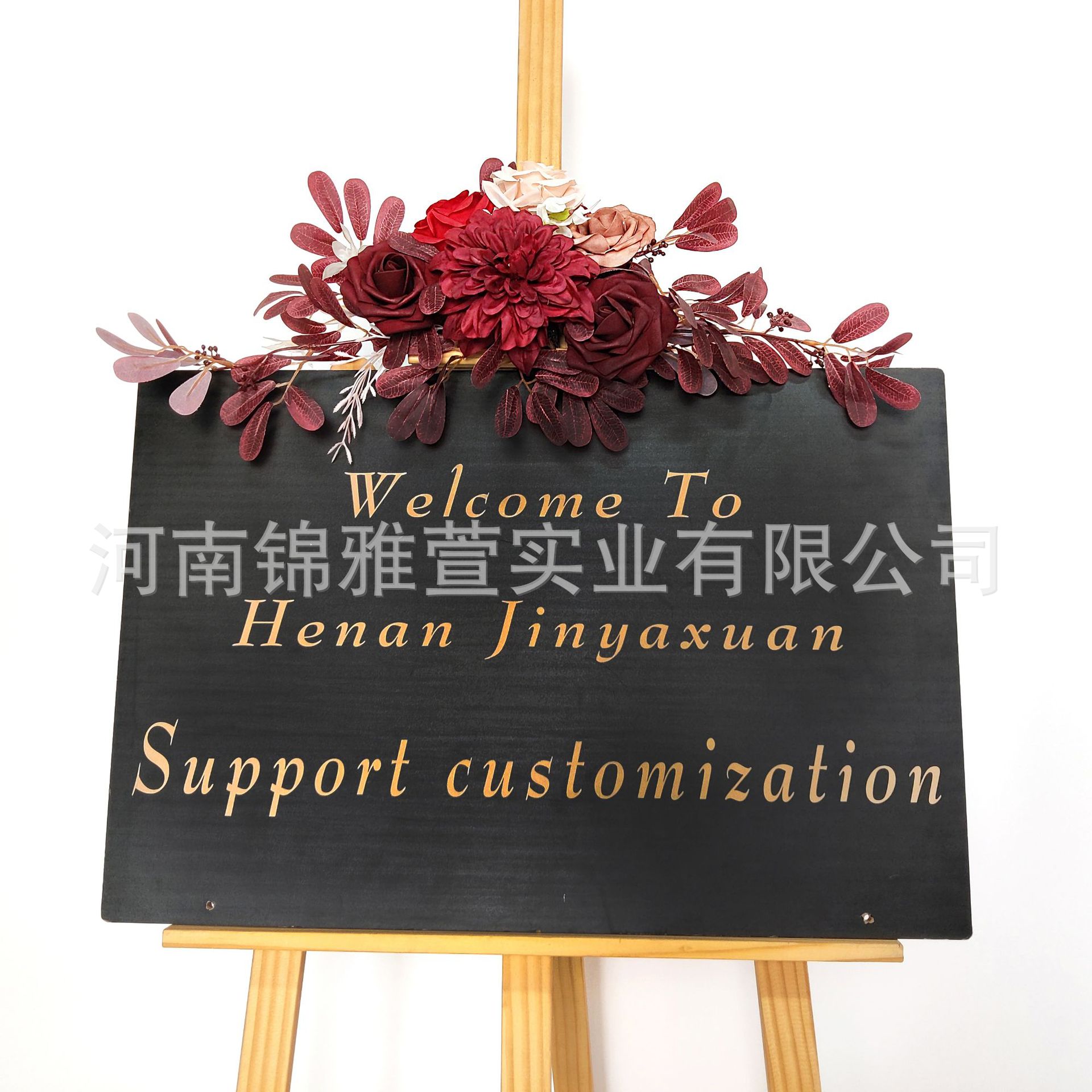 Picture of Cross-border Amazon artificial arch simulation flower wedding tag flower welcome flower row background decoration manufacturers supply