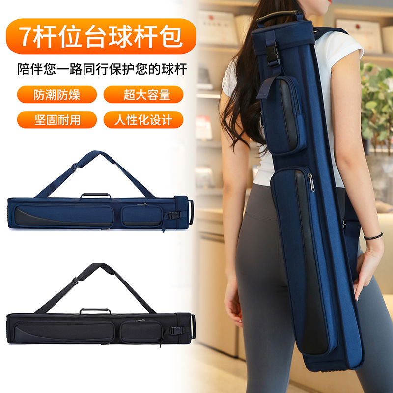 Picture of American Style Portable Billiard Cue Bag 8 Holes Billiard Cue Backpack 1/2 Nine Ball Cue Bag Multifunctional Billiard Cue Bag
