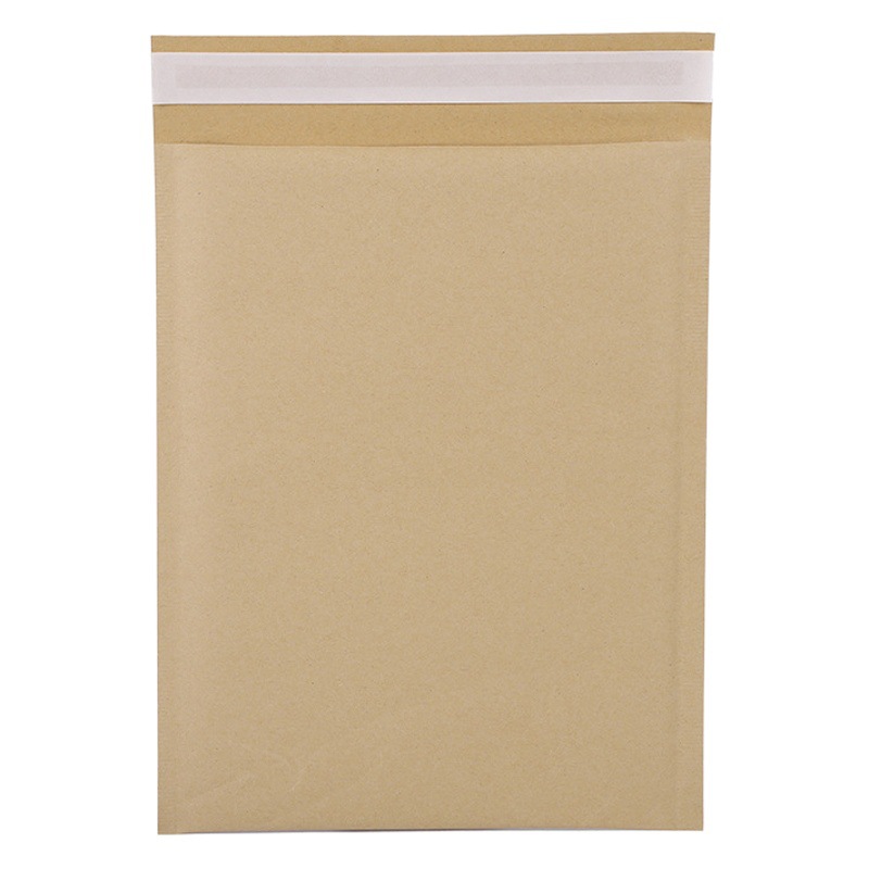 Natural Kraft Paper Bubble Bag Wholesale Foam Express Bag Shockproof Bubble Envelope Packing Bag Thickened Bubble Bag