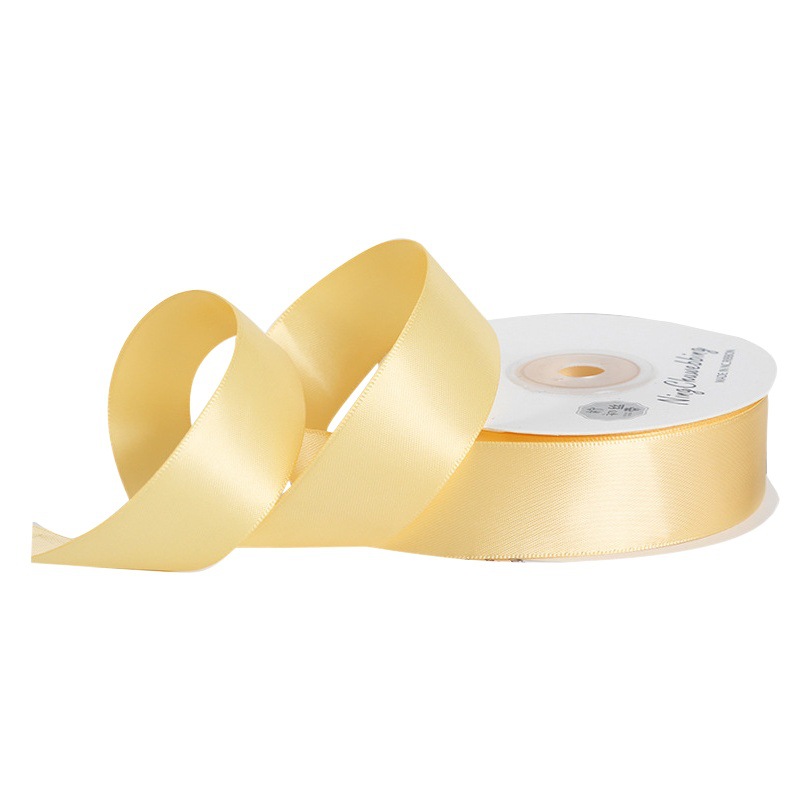 Cheese Yellow Ribbon Ribbon DIY Handmade Gift Packaging Bouquet Cake Bouquet Decoration Ribbon Webbing Material