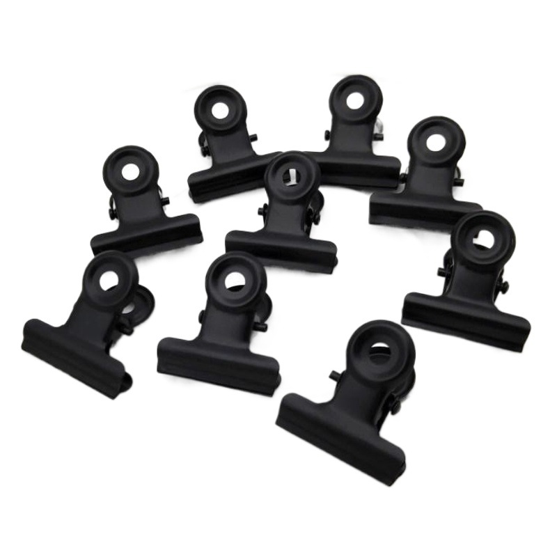 Black Small Clip 22mm Iron Clip Small Round Bill Clip Stationery Photo Clip Wallet Bulk Bag in Stock