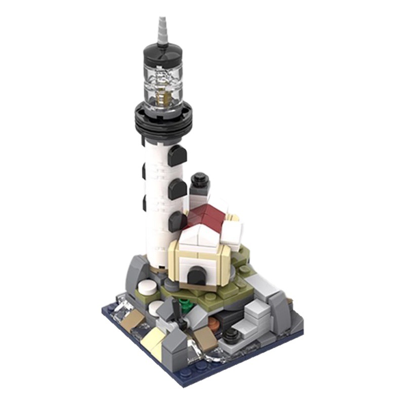 Compatible with Lego MOC-125439 miniature scene building mini lighthouse assembling building blocks toy model ornaments