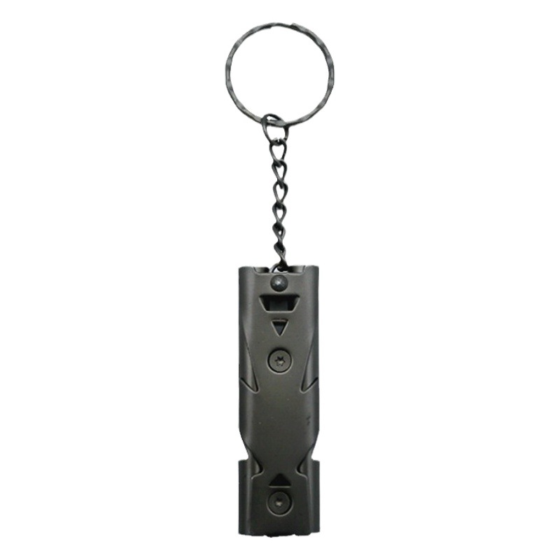 Outdoor Survival whistle metal field high-frequency earthquake survival whistle high-score shell double-hole sound whistle stainless steel whistle