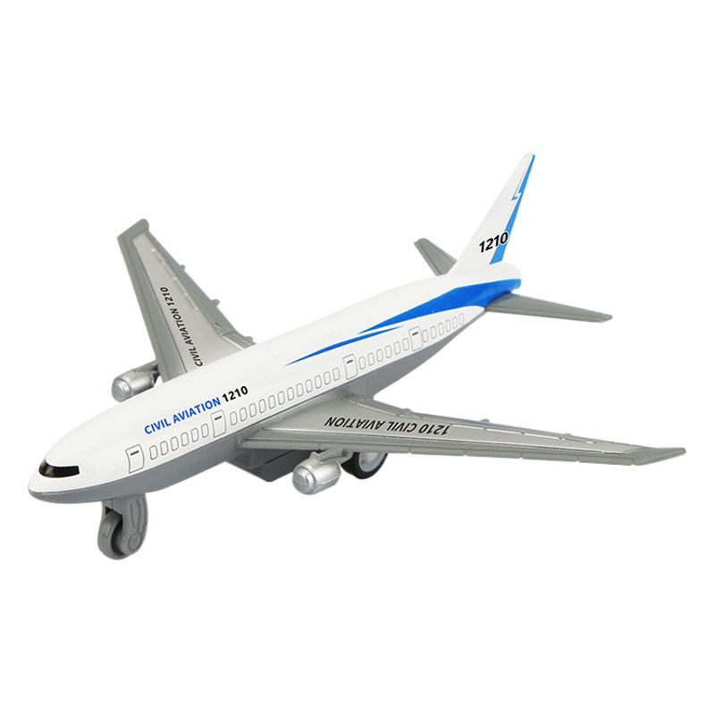 Simulation Metal Pull Back Small Aircraft Set Aluminum Alloy Airliner Model Children's Toy Boeing 777 Airbus A380