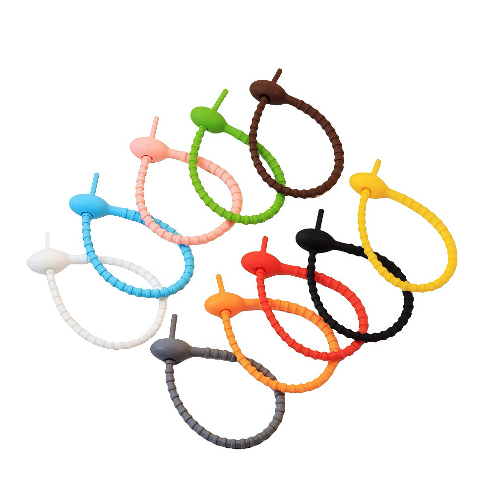 Picture of Cross-border Silicone Cable Tie Storage Belt Various Sizes Suitable for Most Supplies Storage Recyclable Winch