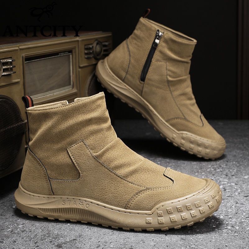 High-top martin boots men's shoes autumn new work shoes men's fashionable all-match non-slip wear-resistant casual labor protection shoes for men