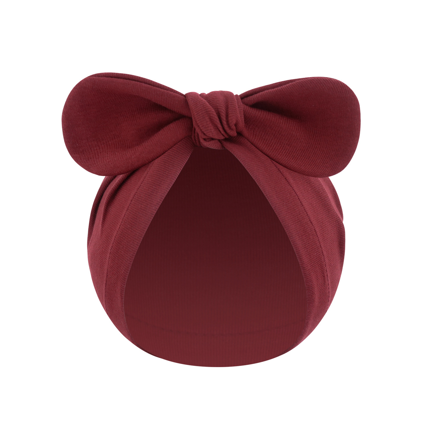 Picture of New children's solid color turtle cap baby Indian cap baby ball knotted cap ins Europe and America wholesale rabbit ear cap