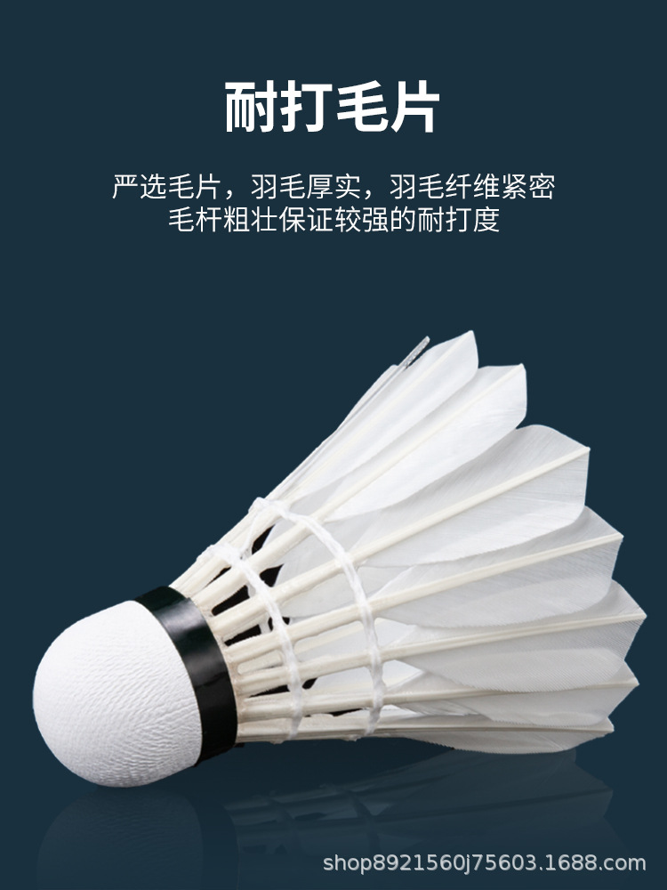 Picture of Counter Attacker Y5 Badminton Genuine Durable 3/6/12 Pack Duck Goose Feather Professional Durable Special Windproof Training