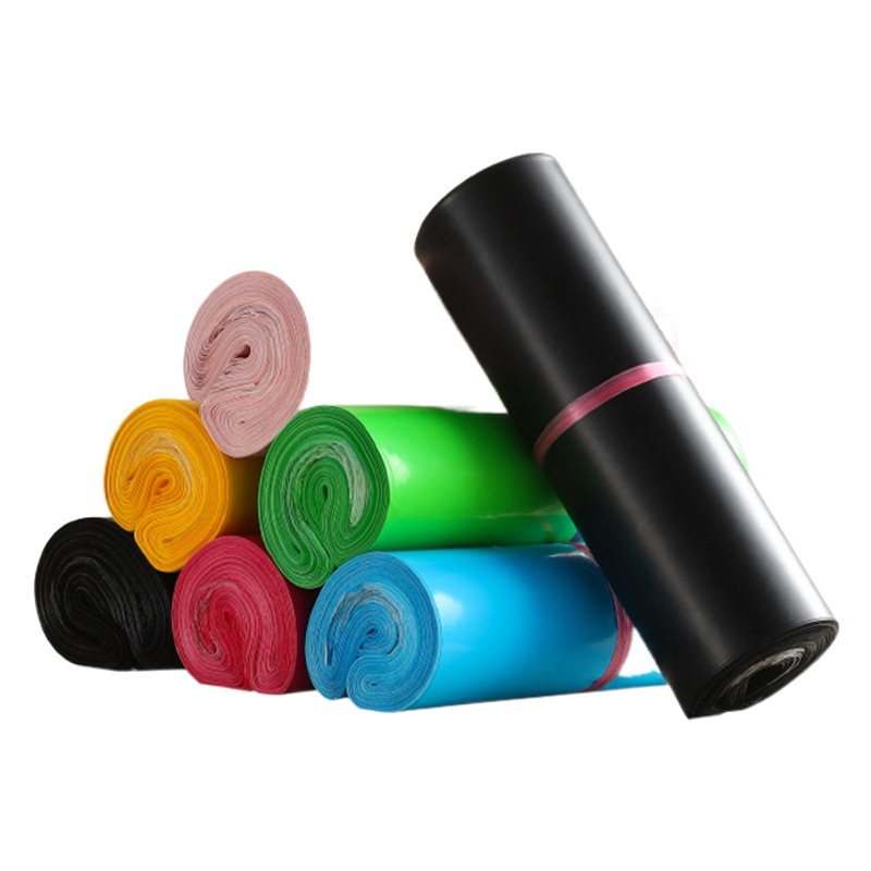 Colorful milk tea color express packaging bag new material thickened express plastic bag logistics transport packaging waterproof bag