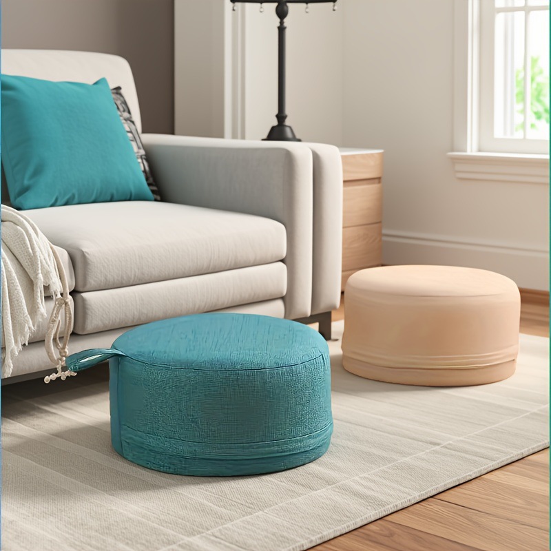 Floor Cushion Sitting Pier Lazy Futon Tatami Increased Thickened 20cm Removable and Washable Household Carpet Small Round Stool