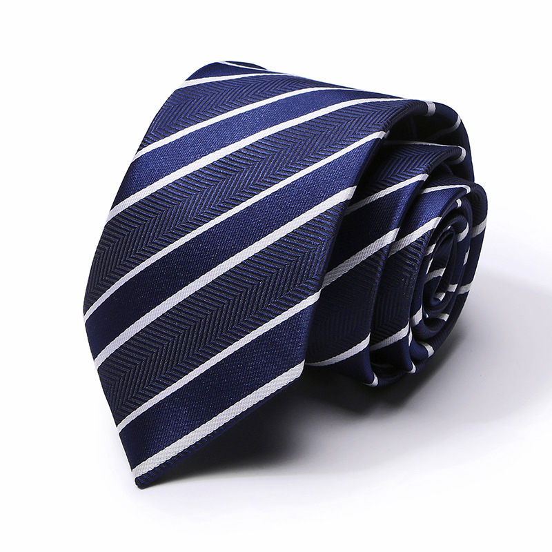 Picture of Tie spot tie polyester silk tie manufacturer 8cm business men's formal wear wedding studio tie