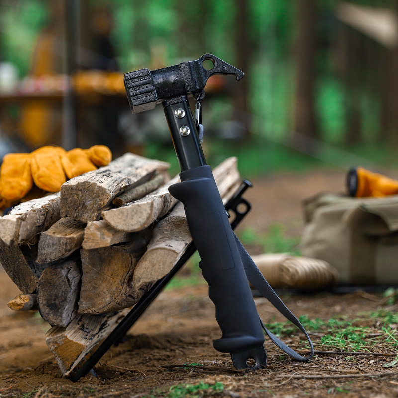 Picture of Outdoor Camp Nail Hammer Multifunctional Soft Rubber Handle Hammer Camping Tent Sky Curtain Windproof Camp Nail Hammer Nail Puller