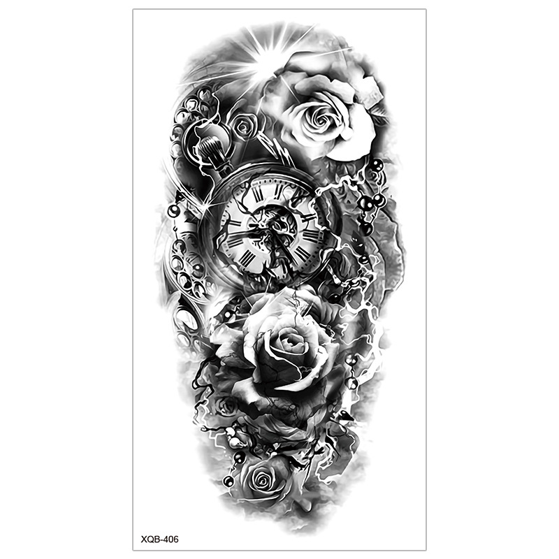 Picture of New Half Arm Tattoo Stickers Cross-border Amazon Hot Selling Set Dark European and American Realistic Waterproof Tattoo Stickers Wholesale