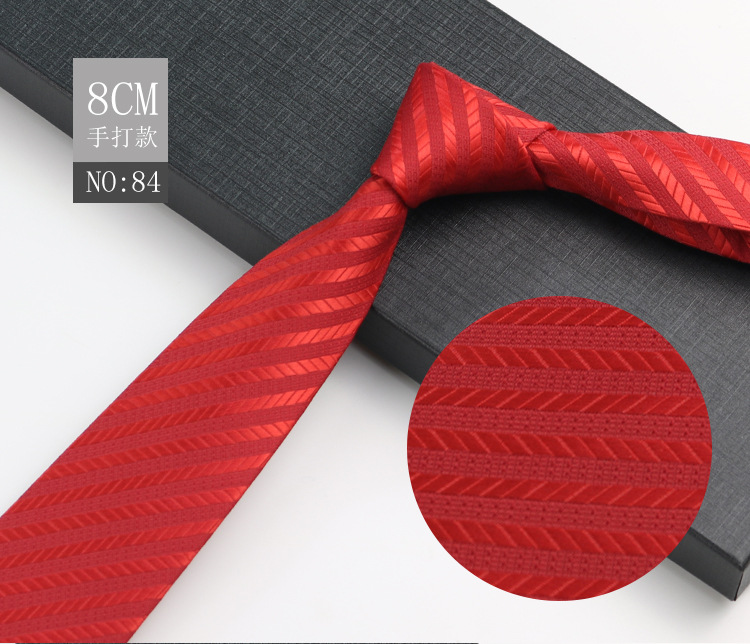 Picture of Men's Tie Business Shirt Stripesd Security Professional Formal Wear Wholesale Plus Logo Manufacturer 8cm Hand-Made