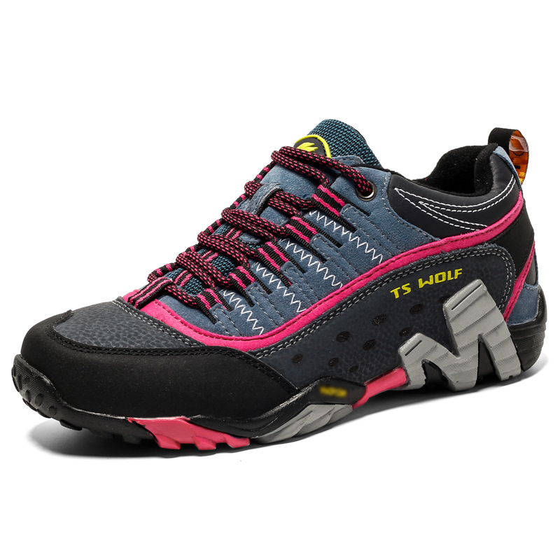 Picture of Cross-border hiking shoes men's lightweight non-slip outdoor shoes genuine leather breathable wear-resistant hiking shoes sports travel shoes women