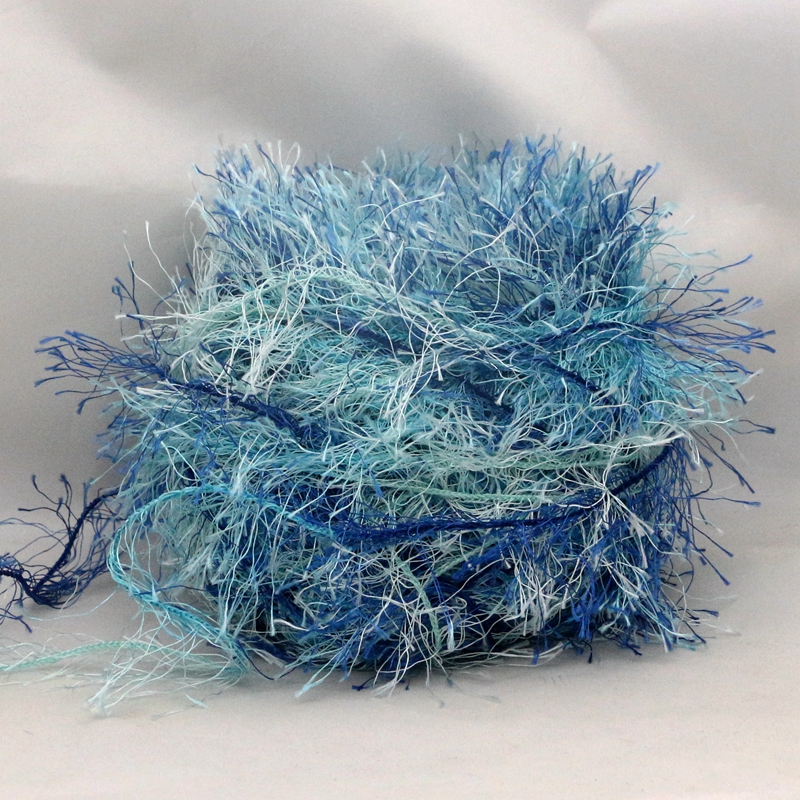 Wholesale DIY creative colored velvet characteristic wool yarn long wool dancing yarn blue color purple dyeing material wholesale