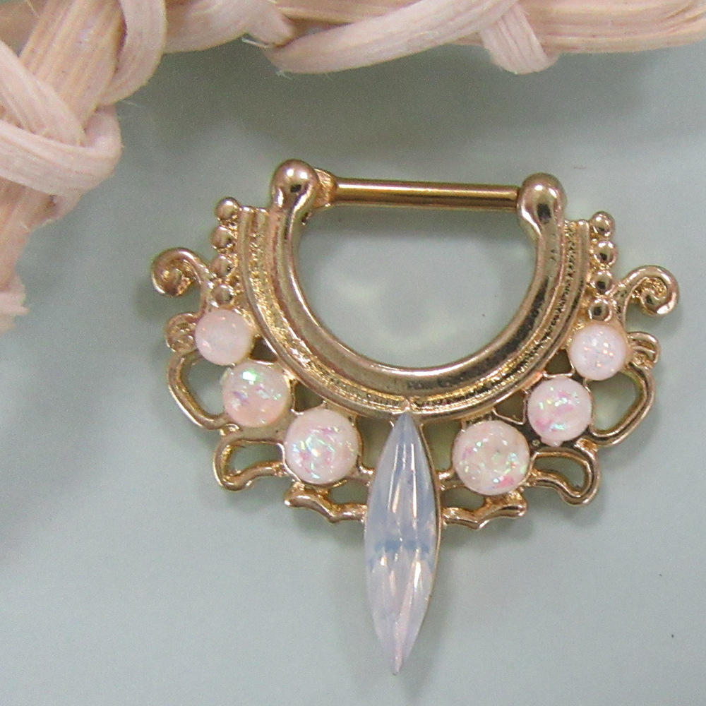 Picture of Aobao puncture jewelry European and American Opal stone EBAY Amazon AliExpress European and American trend puncture jewelry manufacturers