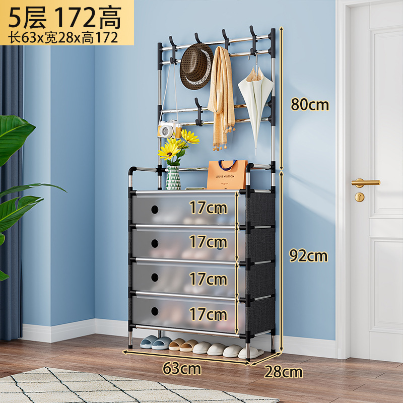 Picture of Plastic Dust-Proof Shoe Rack Shoe Cabinet Storage Storage Rack Shoe Rack Storage Rack Small Shoe Rack Dormitory Home Simple Space-Saving