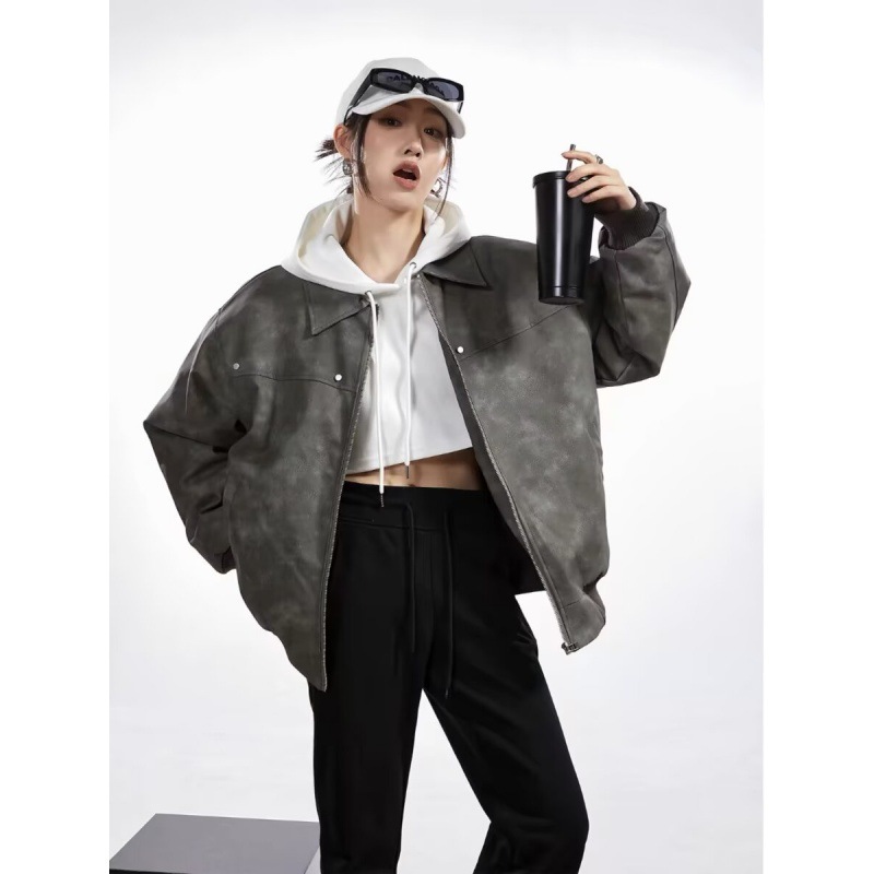 Picture of 2024 American Style High Street Design Niche Lapel Jacket for Men and Women Retro Loose All-match Fashionable Casual Jacket