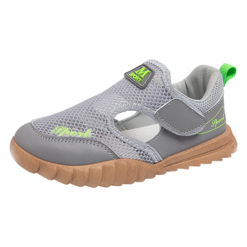 Children's Spring, Summer and Autumn Breathable Single Mesh Boys' Sports Mesh Shoes New Soft-Soled Beach Shoes for Boys and Girls Trendy