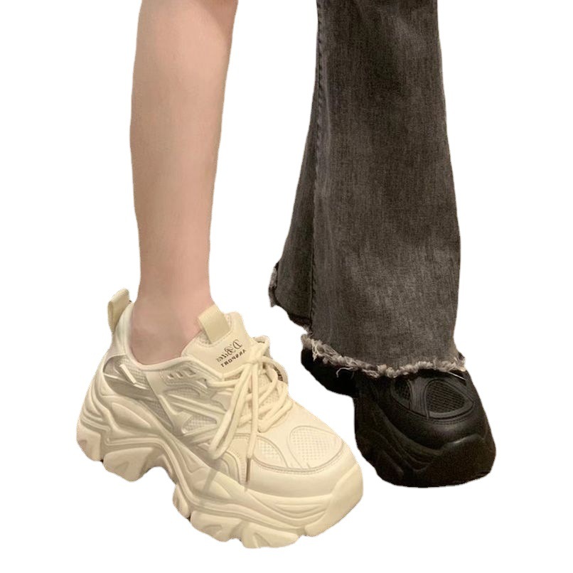 Dad's Shoes for Women, 2025 Spring New Style, Versatile, Small, Tall, Thick-Soled Street Sneakers for Women