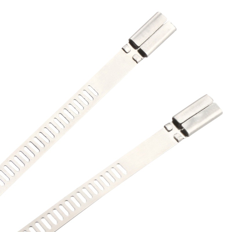 304 stainless steel cable tie stepped stainless steel cable tie buckle self-locking cable tie can be fixed marine metal hoop