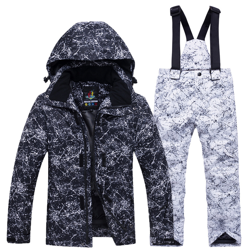 Picture of New Children's Ski Suit suit Boys' and Girls' Outdoor Thickened Warm Ski Two-Piece Set
